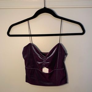 UO - Cutout Holographic Crop Top